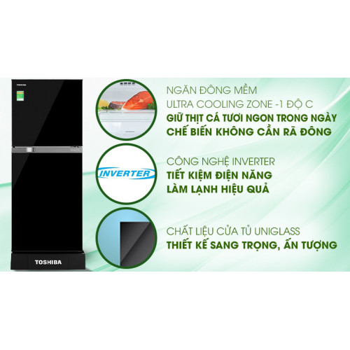 Tủ lạnh Toshiba Inverter 194 lít GR-A25VM(UKG1) Mới 2020
