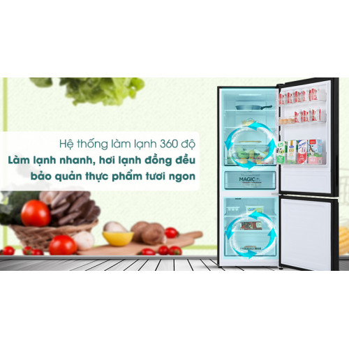 Tủ lạnh Aqua Inverter 292 lít AQR-B348MA(FB) 