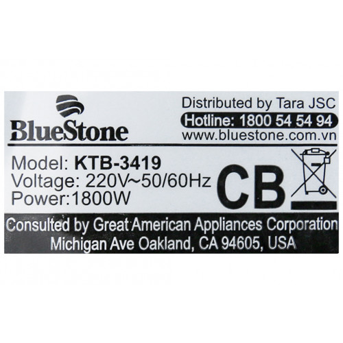 Bình siêu tốc Bluestone 1.7 lít KTB-3419