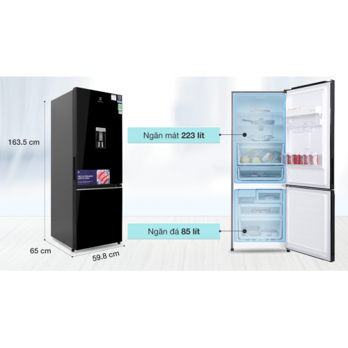 Tủ lạnh Electrolux Inverter 308 lít EBB3442K-H 