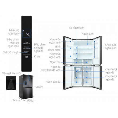 Tủ Lạnh Samsung Inverter 488 lít RF48A4010B4/SV