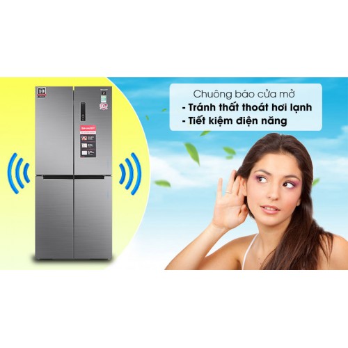 Tủ lạnh Sharp Inverter 401 lít SJ-FXP480V-SL 
