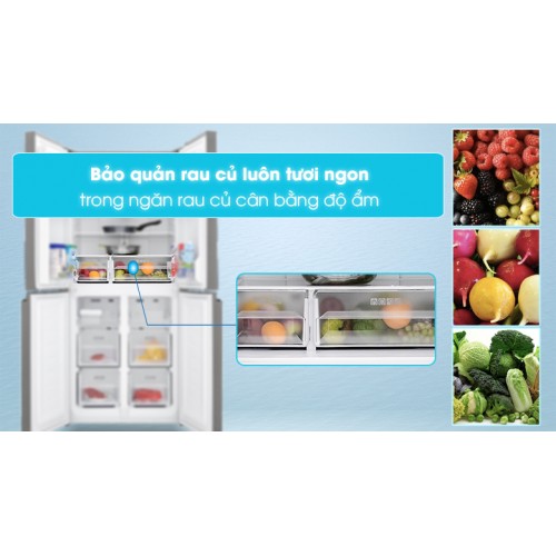 Tủ lạnh Sharp Inverter 401 lít SJ-FXP480VG-BK 
