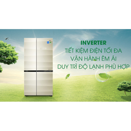 Tủ lạnh Aqua Inverter 518 lít AQR-IG585AS SG