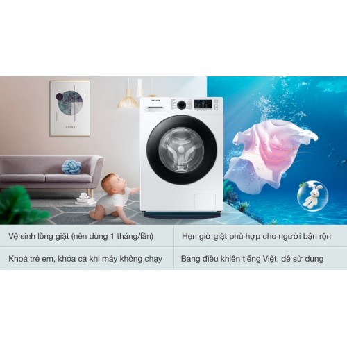 Máy giặt Samsung Inverter 10kg WW10TA046AE/SV 